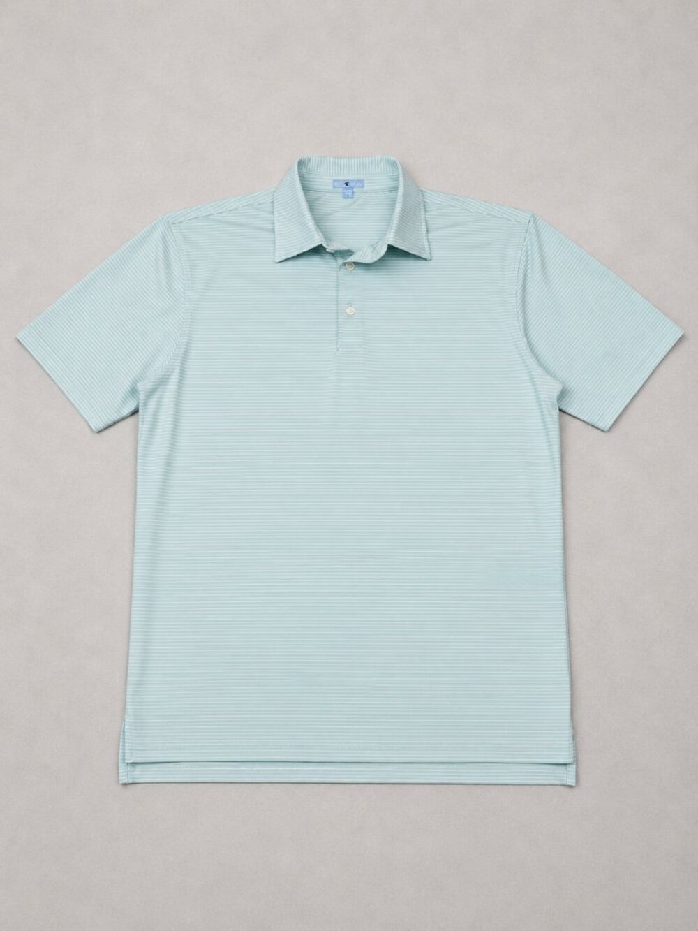 GenTeal Polo Shirt Mens Large Blue White Striped Stretch Golf Performance